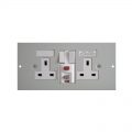 1 To 3 Compartment Plate - 2x RCD Protected Sockets