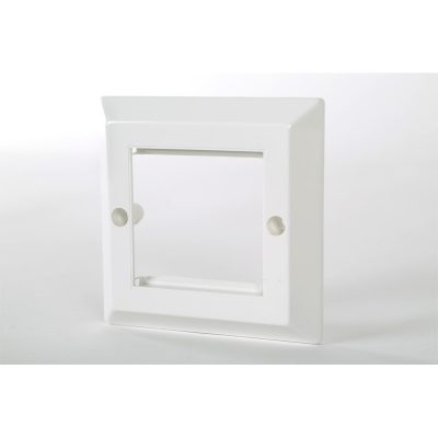 1 Gang Bevelled White Frame Accepts 2 Euro Modules