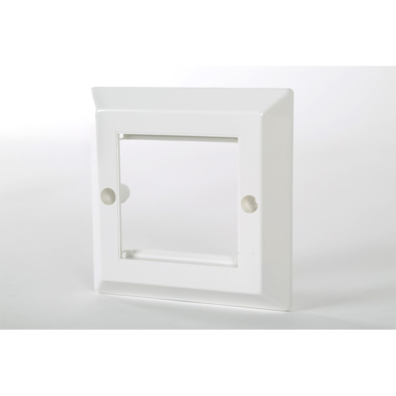 1 Gang Bevelled White Frame Accepts 2 Euro Modules