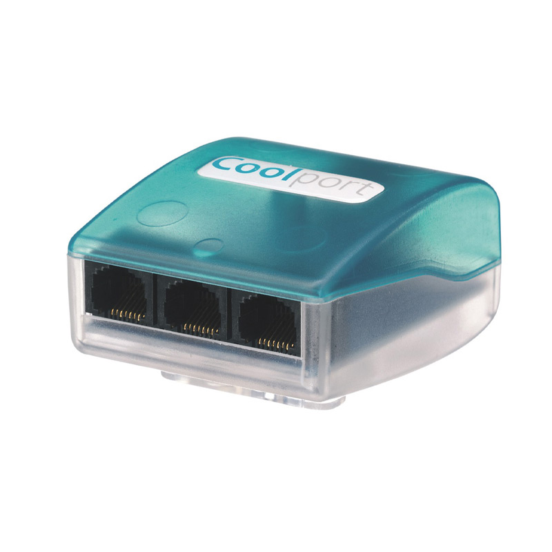 Coolport: Converts 1xRJ45 To 1xRJ45 and 2xVoice Outlets