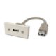 USB-A Module - White Euro Size with 165mm Tail