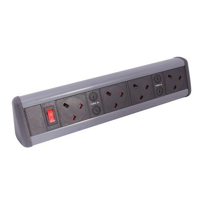 Desktop Power Unit With 4 x UK Sockets and Master Switch