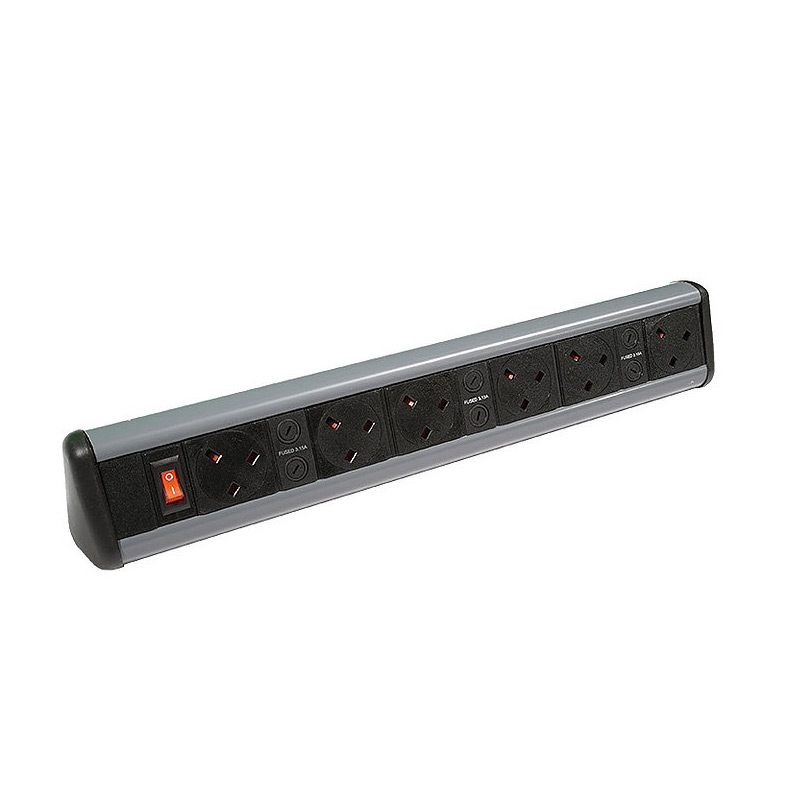 Desktop Power Unit With 6 x UK Sockets and Master Switch
