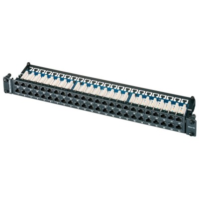 1U 19" 48 Port EcoBand Patch Panel Cat6 - Right Angle