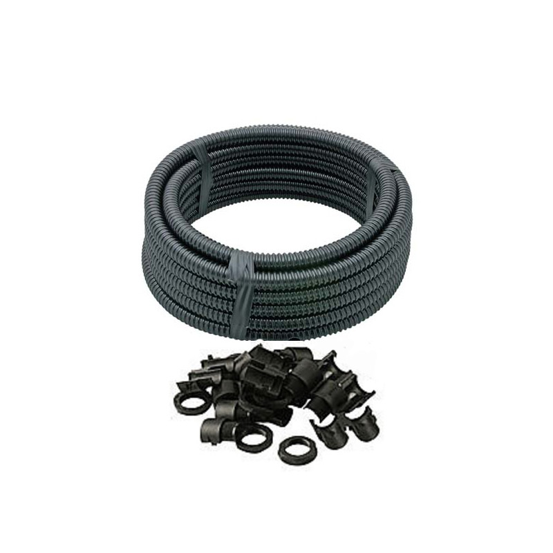 25mm Flexible Conduit 10 Metre Contractor Pack Complete With 10 Glands Black New 
