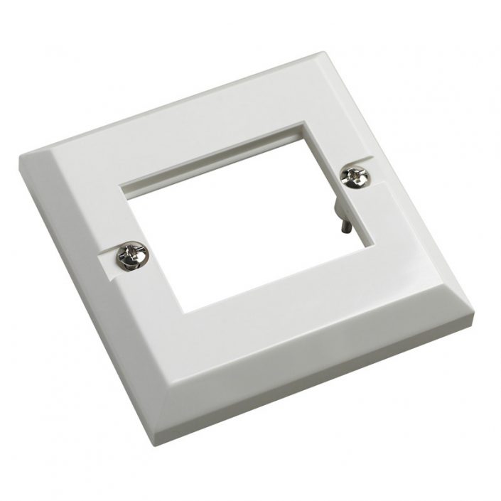Excel 6C Double Gang White Faceplate