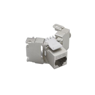 Excel Cat6a Screened Toolless Keystone Jack - Frontview