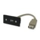 USB-A Module - Black Euro Size with 165mm Tail