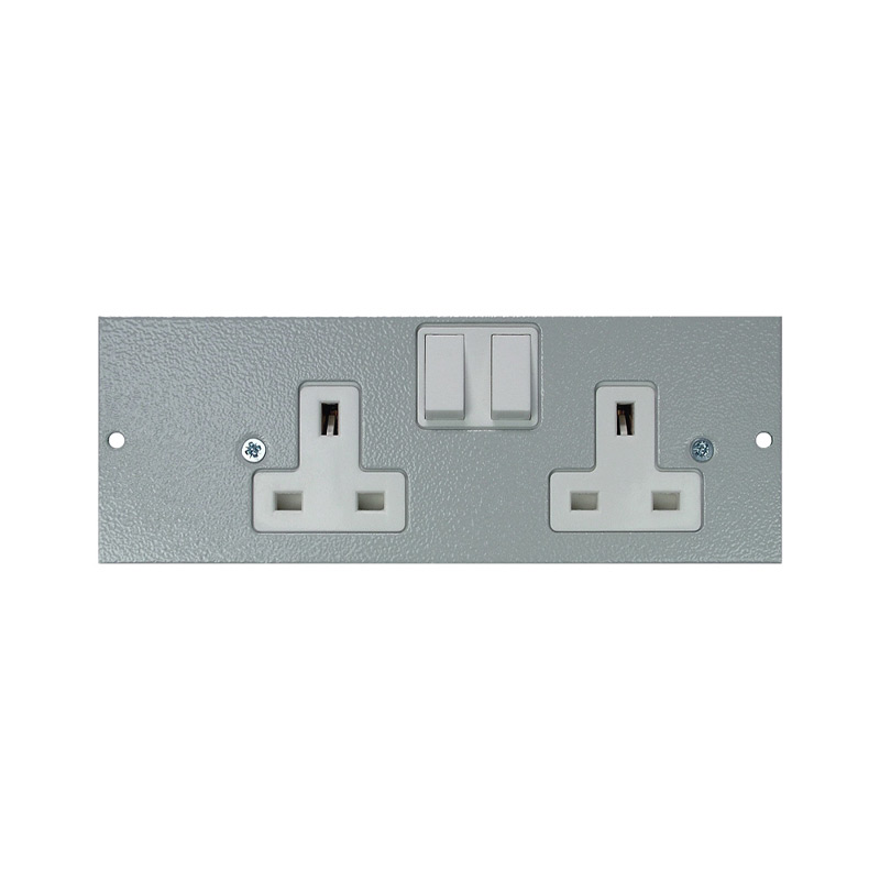 4 Compartment – Right Hand Twin Switched Socket Plate
