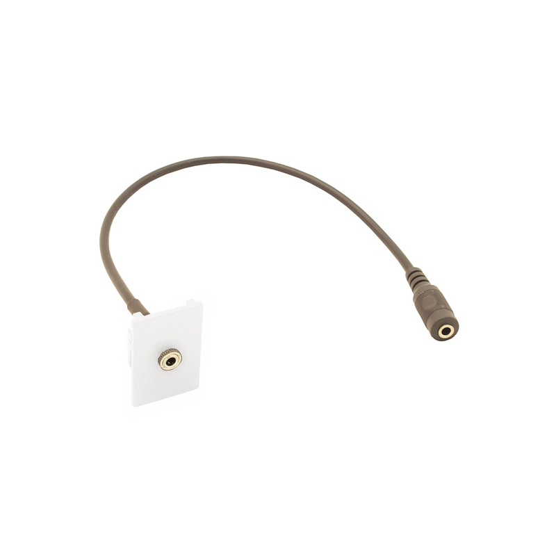 3.5mm Stereo Jack Module – White LJ6C Size with 300mm Launch Lead