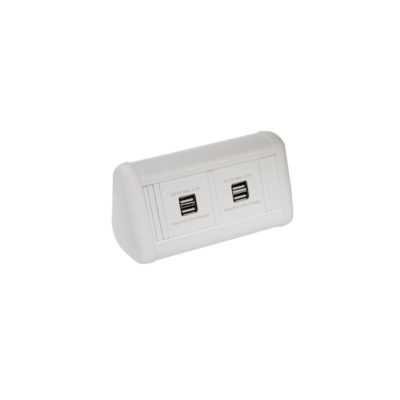 MINI Desktop Unit with 2 x Dual USB Charger in White