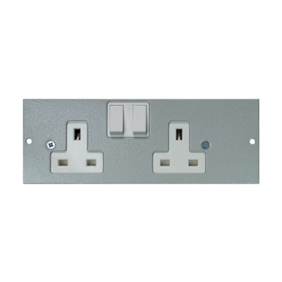 4 Compartment – Left Hand Side Wired Twin Switched Socket Plate