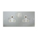 1 To 3 Compartment Plate – Side Wired Twin UK Switched Sockets