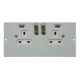 1 To 3 Compartment Plate – 2x USB Ports 2x UK Switched Sockets