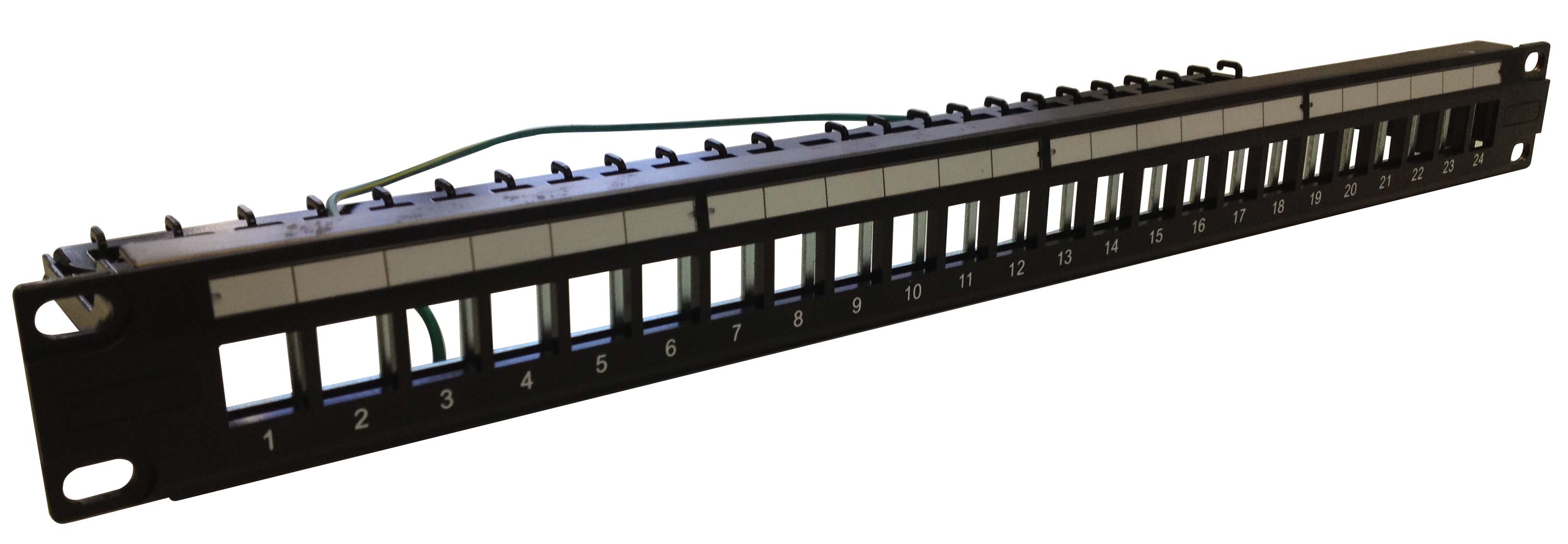 Combow 1U 24 Port Unloaded Keystone Panel with Cable Management and