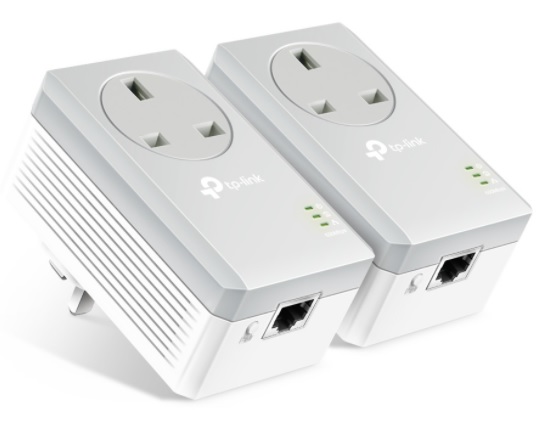 TL-PA4010P KIT tp-linK Passthrough Powerline 600 Starter Kit, 1 Port -  Bownet CMS - Connecting Networks